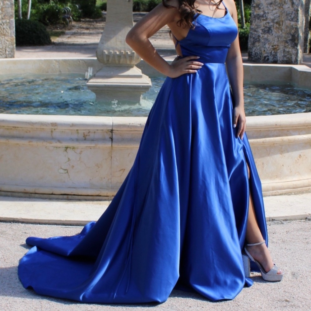 Royal blue gown